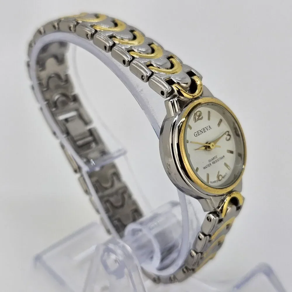 Women's Watch 24MM White Dial Two Tone Bracelet‎ Band 6.5